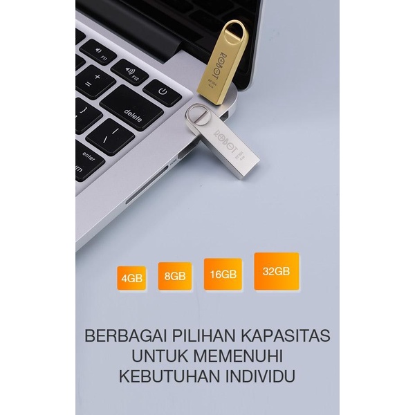 Robot RF304 4GB 4 GIGA Flashdisk FLASH DISK Metal High Speed &amp; Lightweight USB ORIGINAL GARANSI RESMI 1 TH