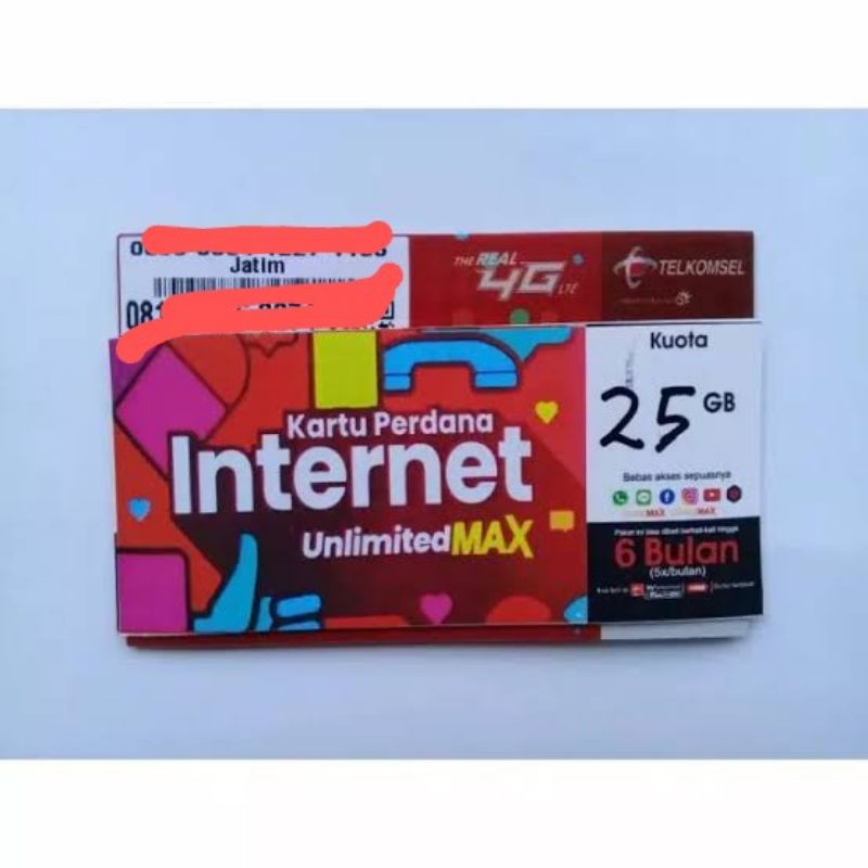 Perdana Paket internet telkomsel unlimated 25GB