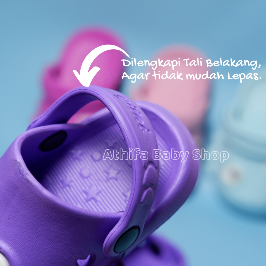 Sepatu Sandal Anak Baim Perempuan Usia 6 Bulan 1 2 3 Tahun Size 18-23 Karakter Dino Dyno Dinosaurus Dynosaurus Sendal Baim Gunung Karet Balita Prewalker Bayi Cewek