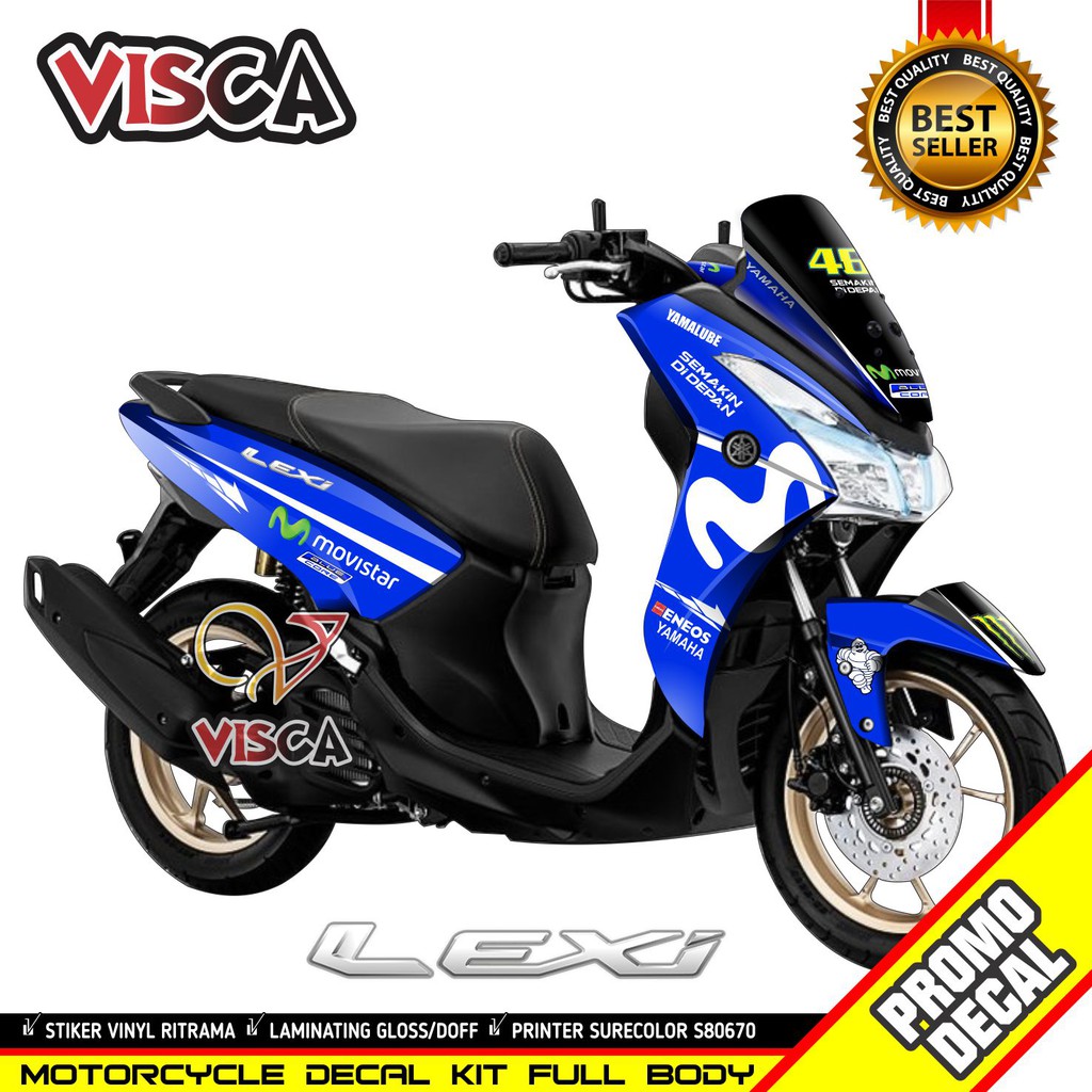 Decal Stiker Yamaha Lexi Movistar