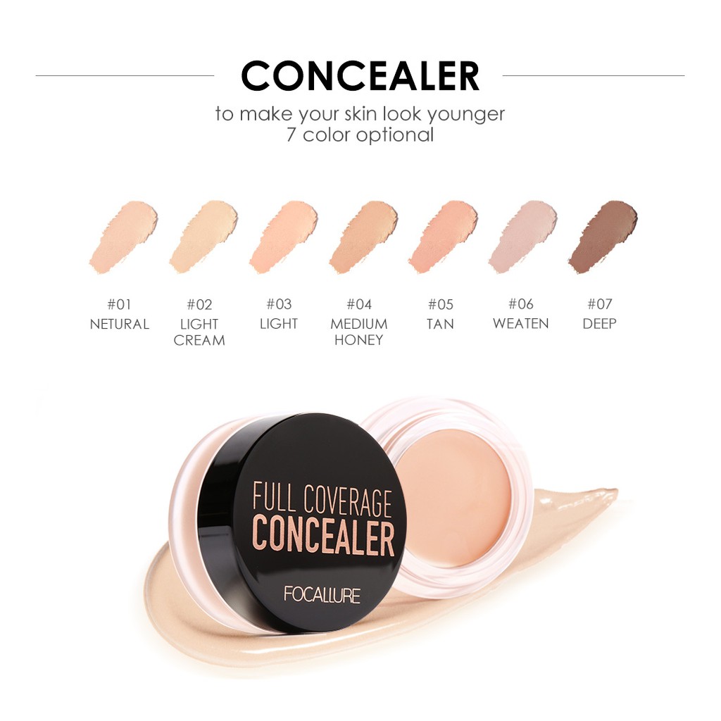 FOCALLURE Full coverage Acne concealer Concealer Cream Base Lasting Oil Control