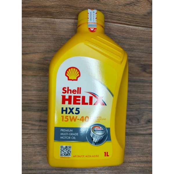 oli shel.helik hx5 1liter 15w-40 oli motor oli mobil oli mesin diesel