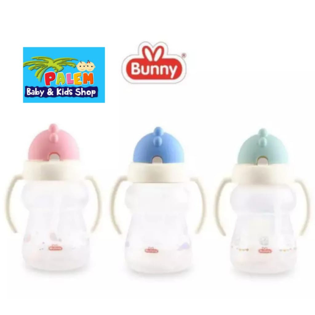 Lusty Bunny Training Cup With Straw Botol Minum Sedotan 180ml Dan 250ml