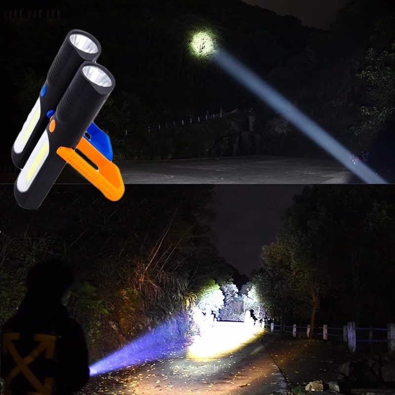 (Emergency) (Senter Led Terang Tahan Air Dengan Bracket Untuk Hiking / Camping / Outdoor