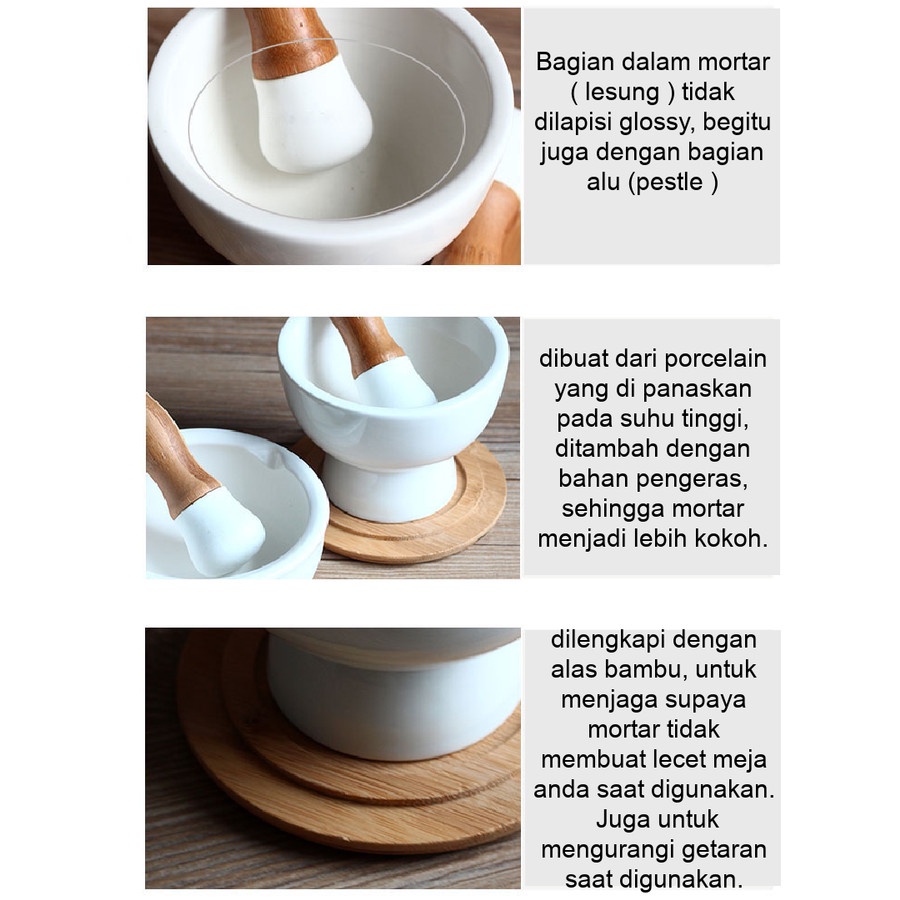 PF - MASSHU ceramic mortar and Pastle / cobek / ulekan keramik