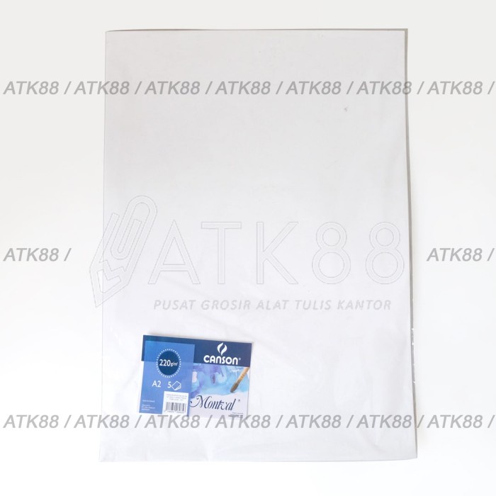 

(DISKON TERMURAH) Canson Montval 220 Gsm A2 Kertas Gambar Cat Air Watercolor Paper 5 Lbr