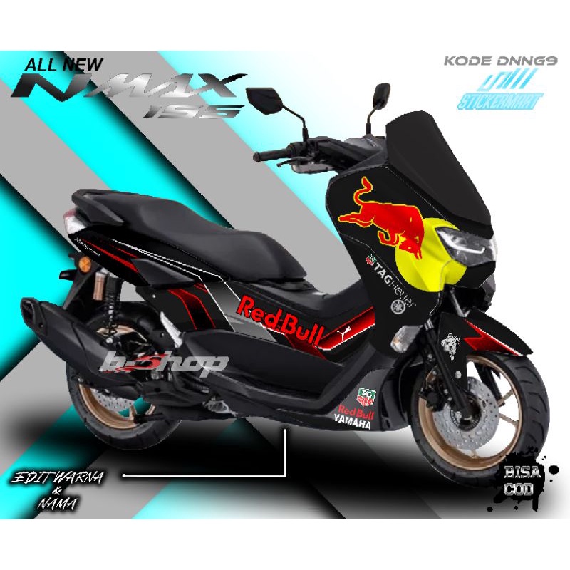 Decal New Nmax New release variasi motor full body printing sticker warna Redbull