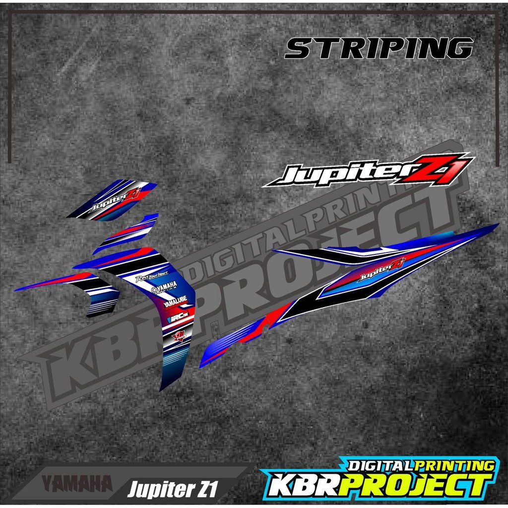 (cod) JUPITER Z1 Stiker Motor Sticker Striping variasi List Yamaha