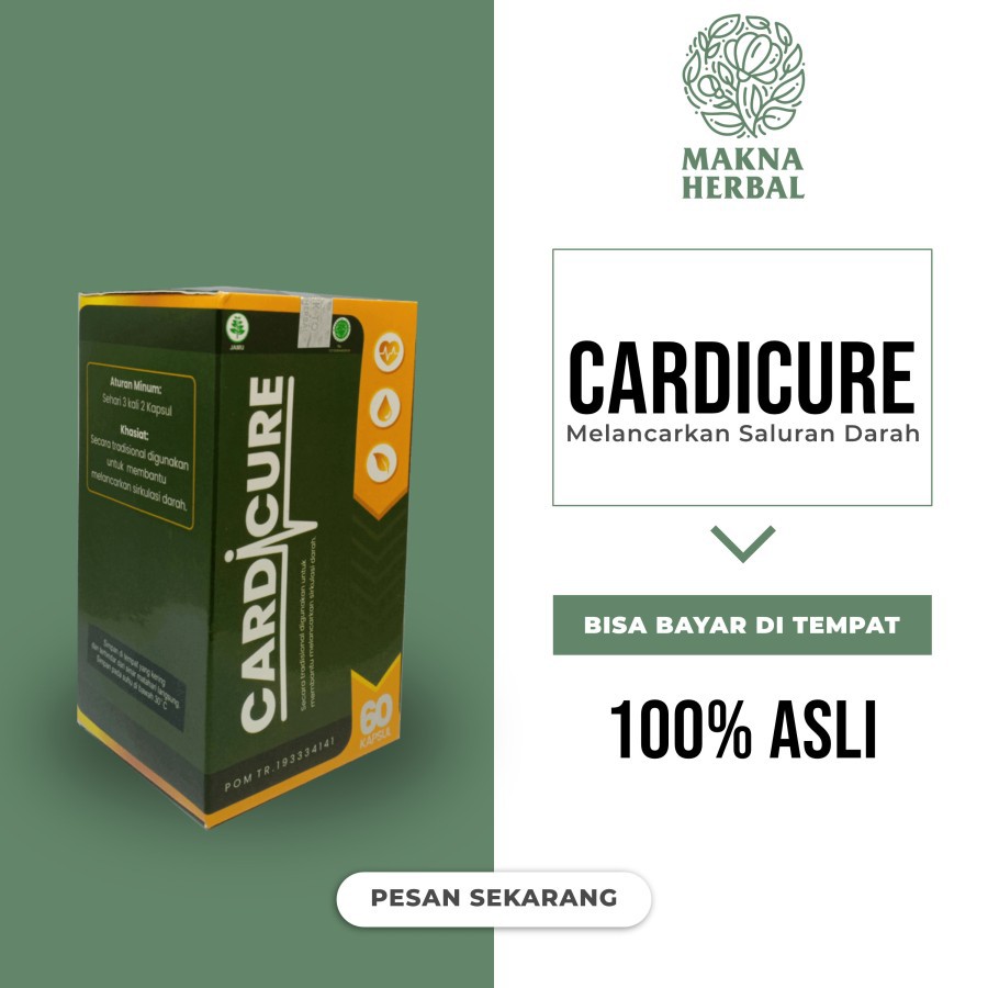 

Cardicure - Obat Herbal Jantung Koroner Stroke Hipertensi Darah Tinggi