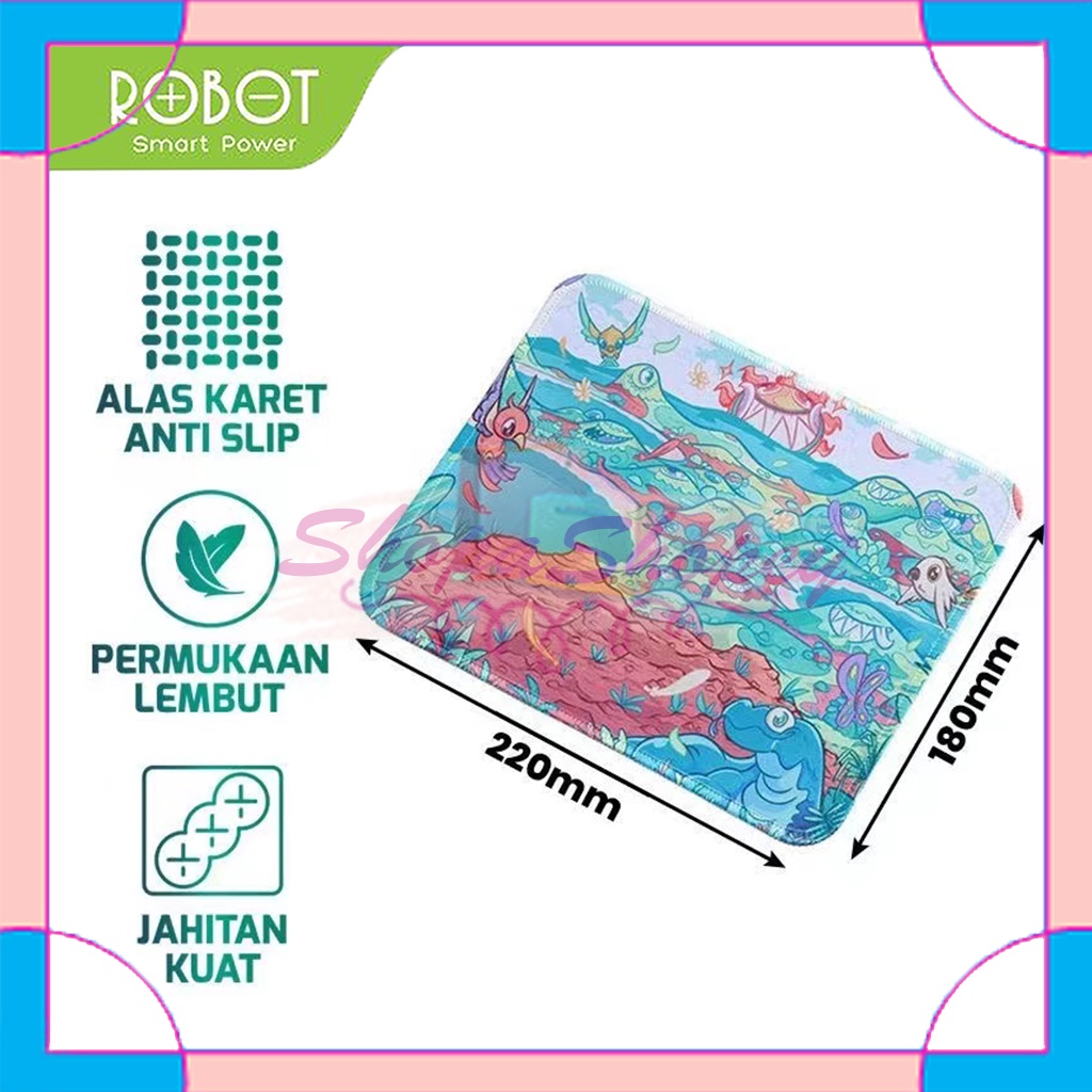 Mousepad ROBOT Alas Karet Anti Slip RP01 Safari Animal Edition Original