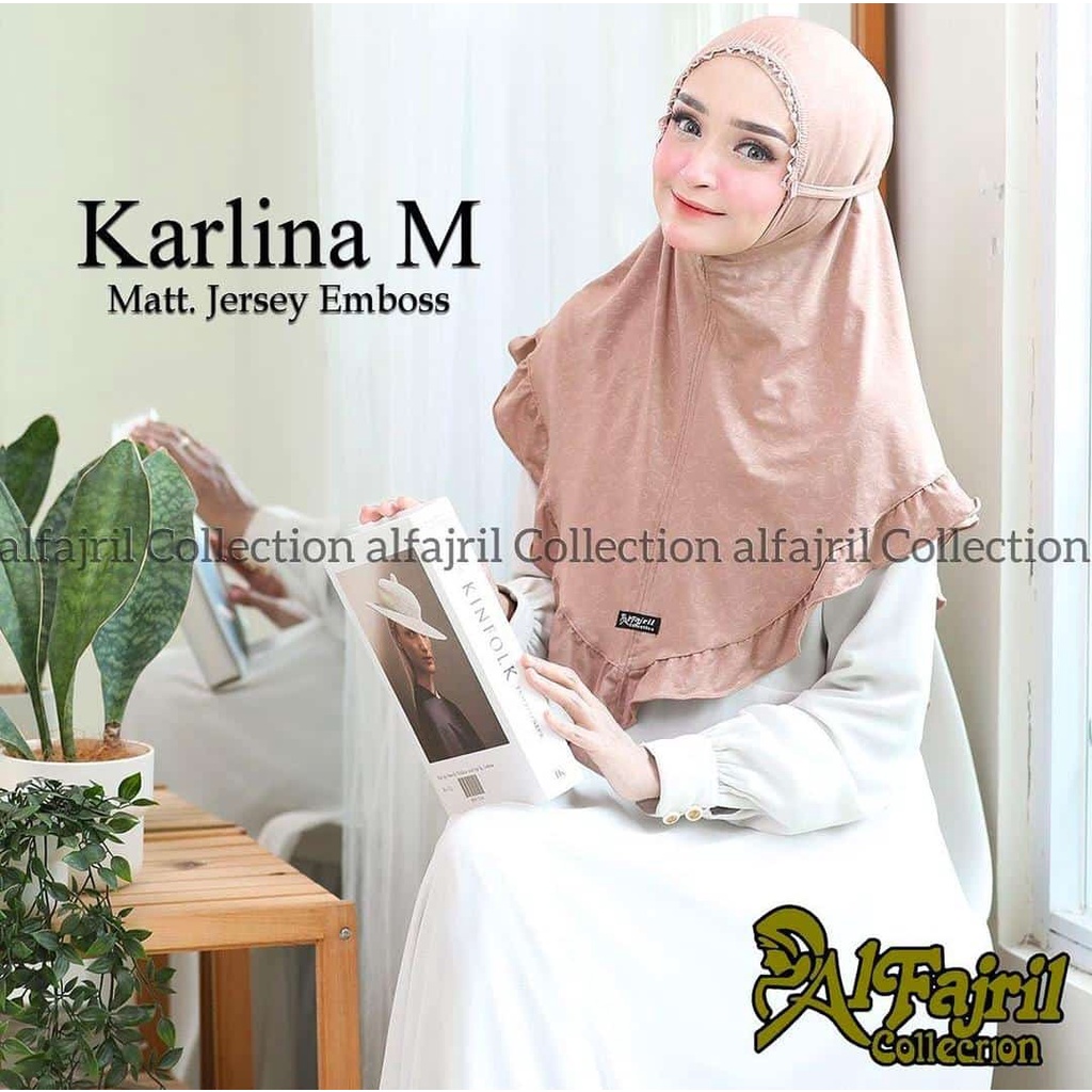 Jilbab instan Bergo kerut Karlina ori al fajril collection