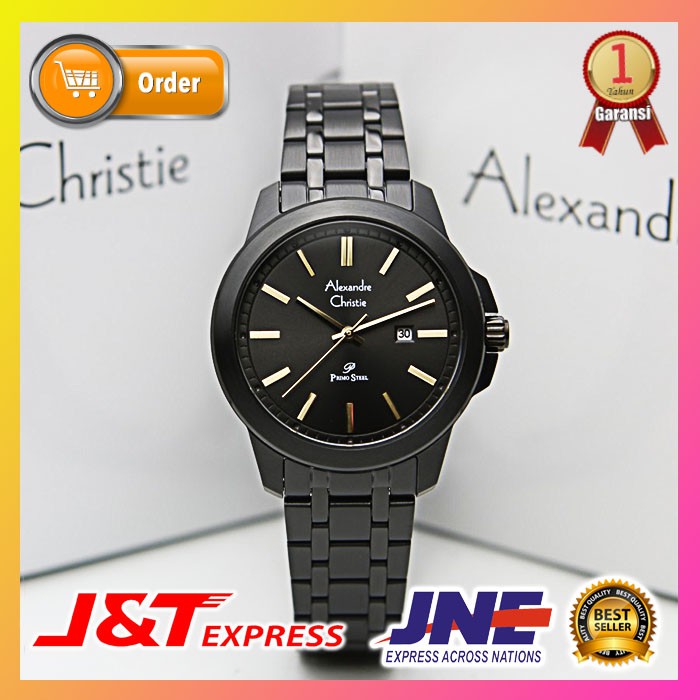 JAM TANGAN ALEXANDRE CHRISTIE ALEXANDER CHRISTIE WANITA CEWEK ORIGINAL ORI ORIENT AC 1017 FULL BLACK