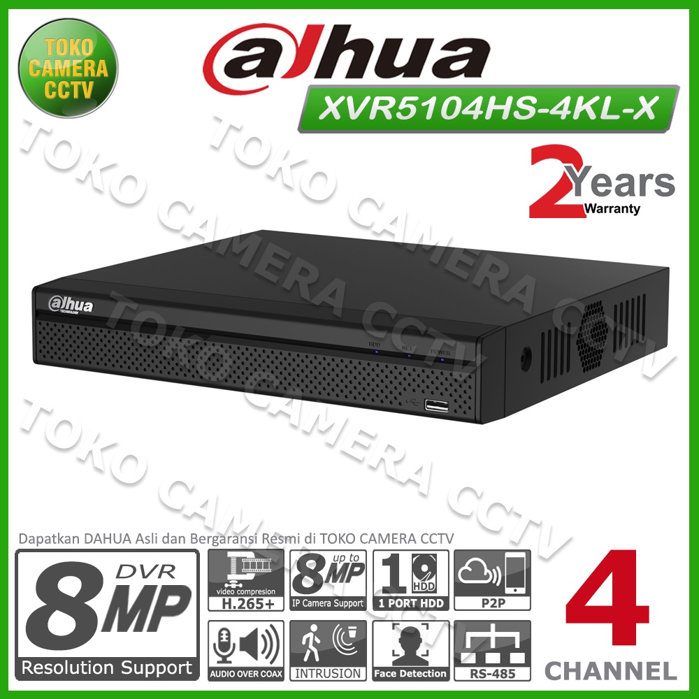 DVR RECORDER CCTV DAHUA 4 CHANNEL CCTV DAHUA 4CH 8MP 4K