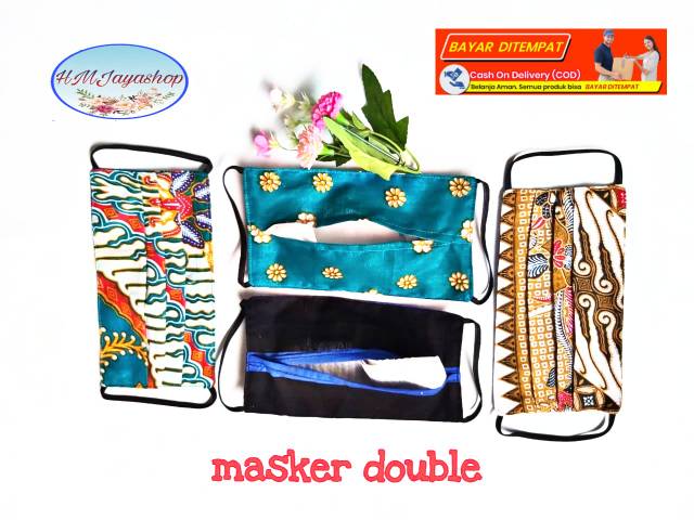 Masker Kain Batik Double Masker 2 lapis