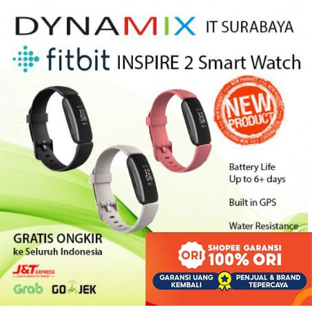 FITBIT INSPIRE 2 - Health and Fitness Tracker Smart watch | Smartband | GARANSI RESMI 1 Tahun