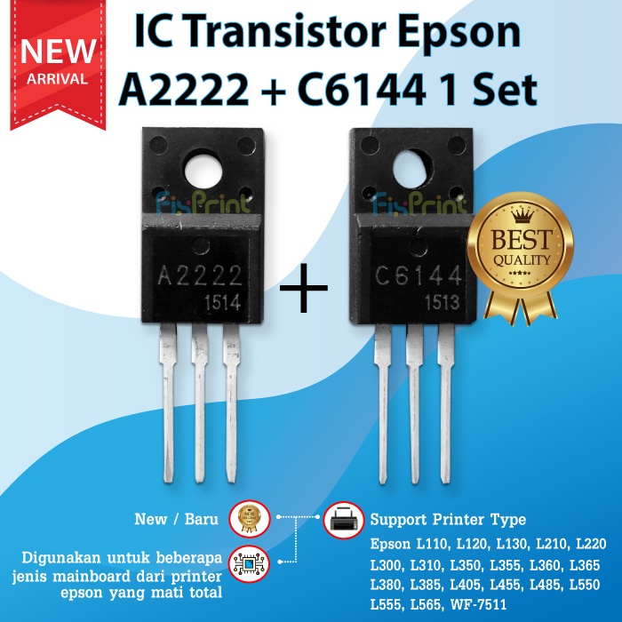 IC TR C6144  Transistor C6144  Board Epson LL1110 L1210 L1250 L1256 L3100 L3110 L3116 L3210 L3216 L3150 L3156 L3250 L3256 L5190 L5290 L5296 Mati Total Murah