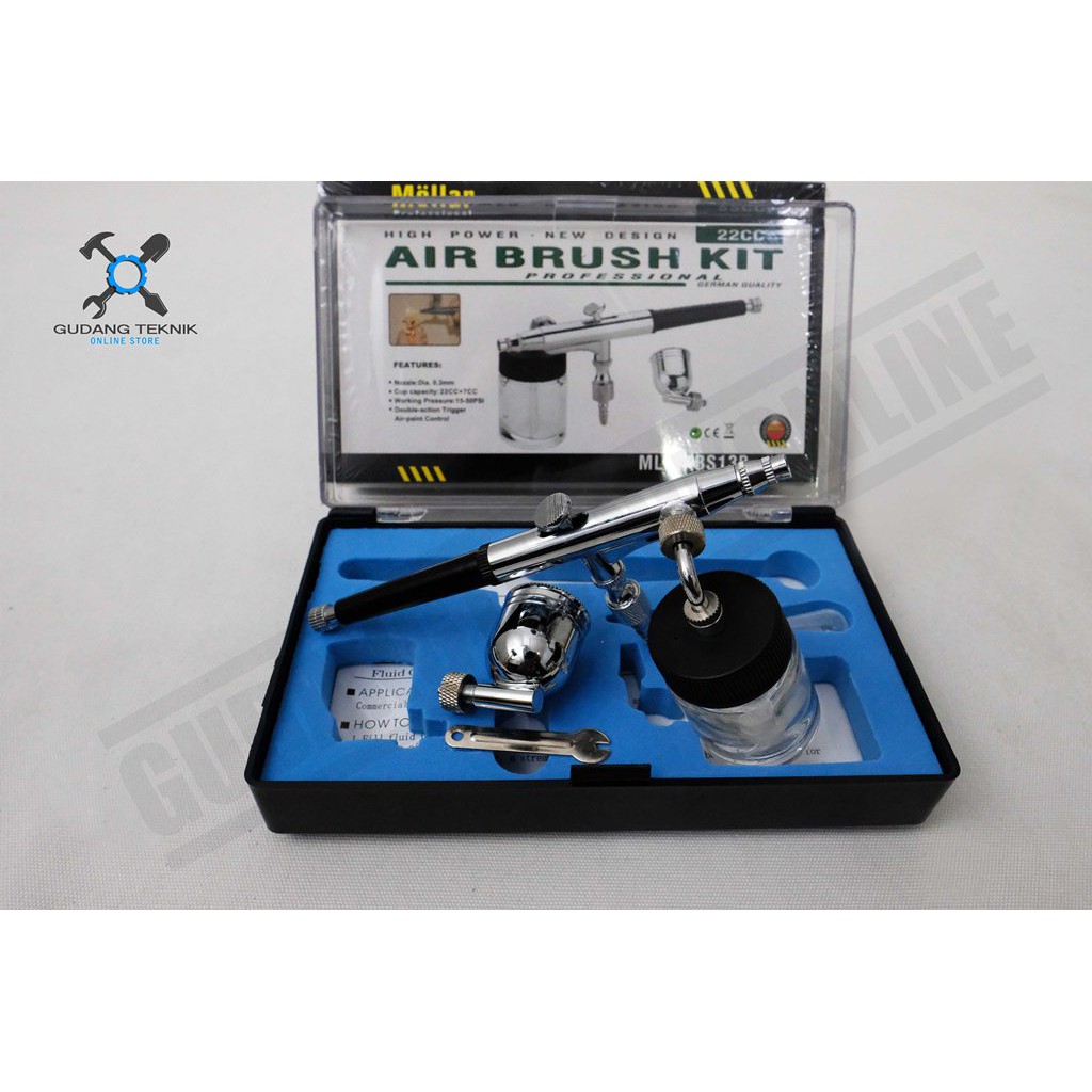 AIR BRUSH MOLLAR ABS13B 2 TABUNG / MOLLAR ABS 13 B PEN BRUSH LUKIS