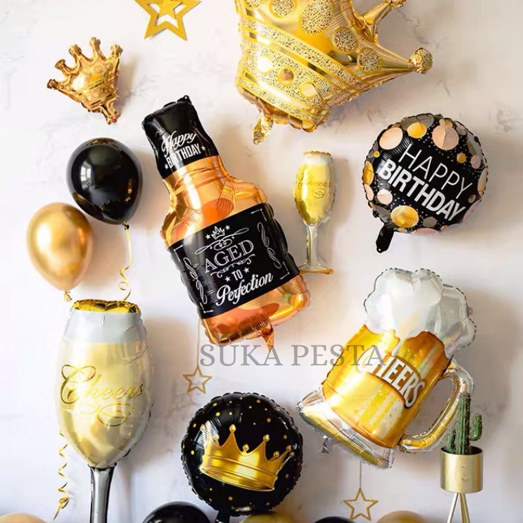 BALON FOIL BOTOL MINI / BALON WHISKEY MINI / BALON BEER MINI / BALON BIR MINI / BALON WINE / BALON