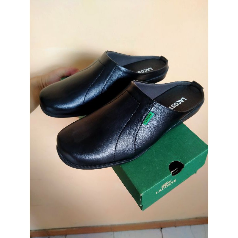 BIG SALE !!! SEPATU Kulit Kalep Best Seller LACOSTE LS. 02 ORIGINAL | Sepatu Slop Tutong Pria