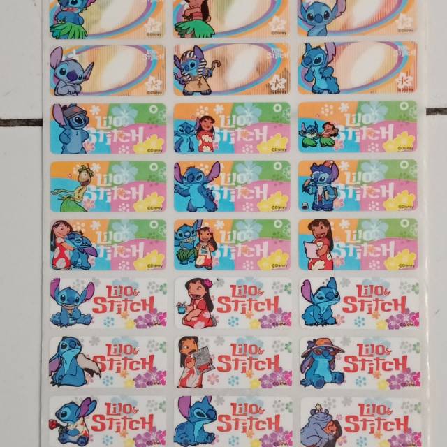 

Stiker label nama waterproof Lilo Stitch