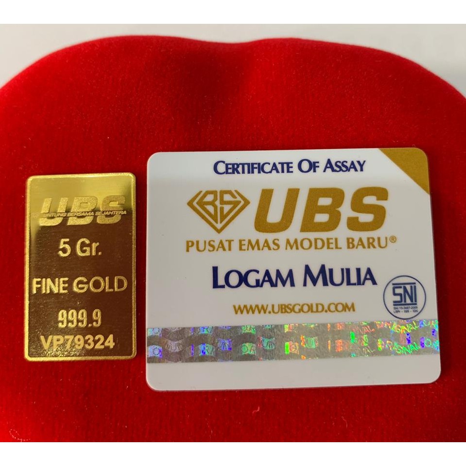 Logam mulia 5gr UBS termurah (LM) Emas 5 gr bersertifikat sni batangan