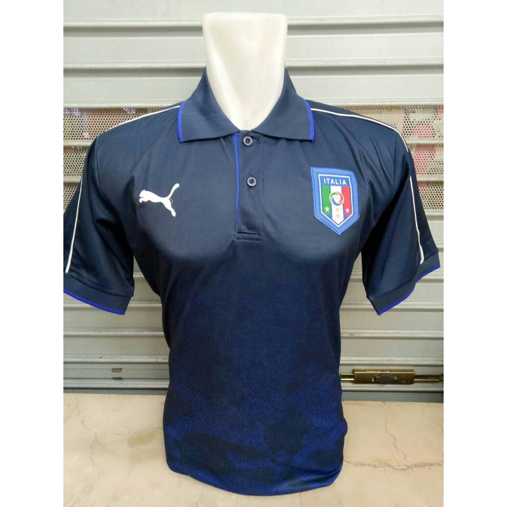 POLO SHIRT ITALY NAVY 2017/2018 GRADE ORI