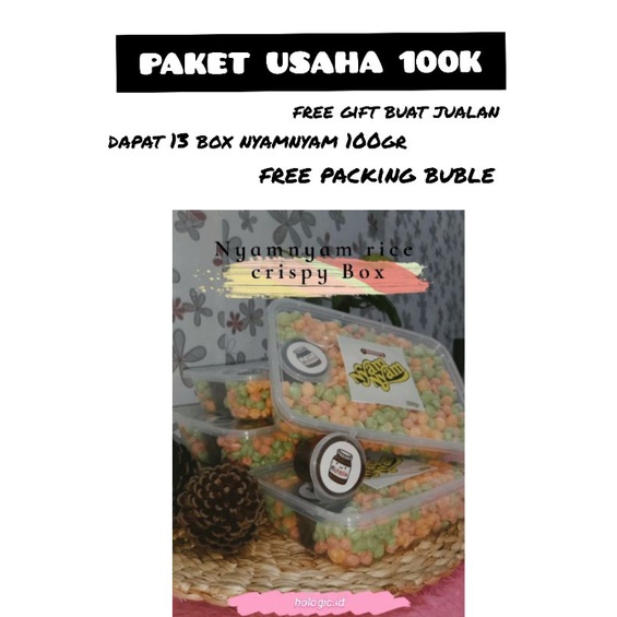 

Paket Usaha Nyamnyam/ dapat 13 box 100gr