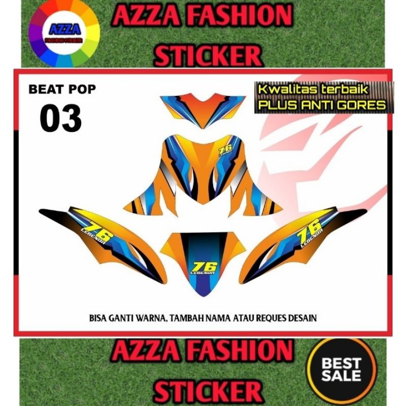 sticker dekal beat pop full body decal beat pop stiker  beat pop motor beat pop full body 03
