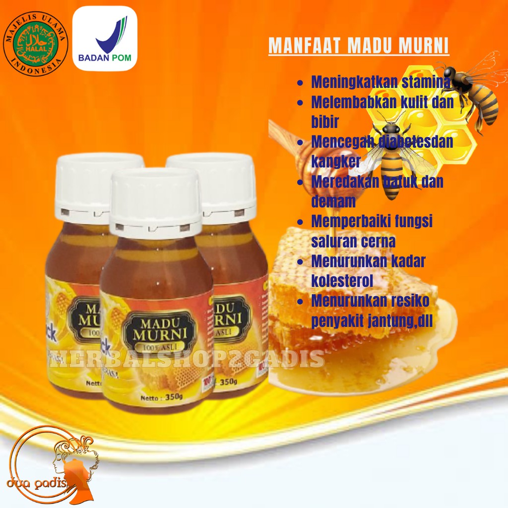 

Minuman sirup madu kesehatan herbal asli Murni Go jack Asli 100% kemasan 350g