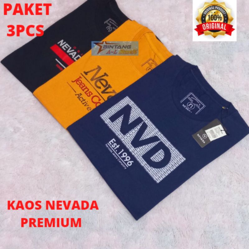 100RB DAPAT 3PCS KAOS NEVADA PREMIUM / KAOS PRIA DISTRO / KAOS DISTRO / KAOS NEVADA WANITA TERLARIS / KAOS PRIA NEVADA / BAJU KAOS PRIA