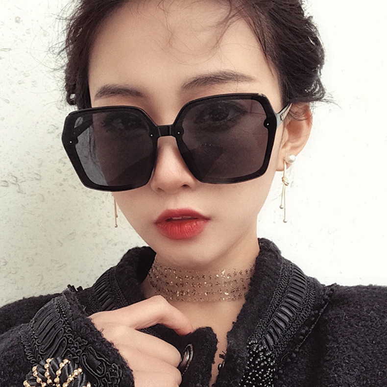 M nail square large frame Korean trend 2020 new temperament wild men and women sunglasses