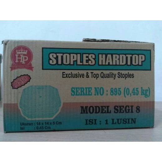 ASLI Toples Kue Kering Plastik Hardtop 895 Segi 8 KAPASITAS 450 gr OREO NASTAR THIWUL LIDAH KUCING