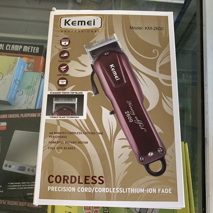 Hair Clipper Cordless KEMEI KM-2600 Professional Rechargeable Electric