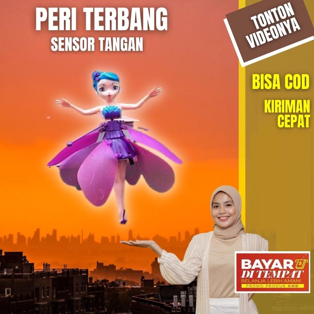 AK14 / BISA COD - Mainan Peri Terbang - Flying Fairy - Barbie Terbang - Boneka Barbie Terbang Sensor