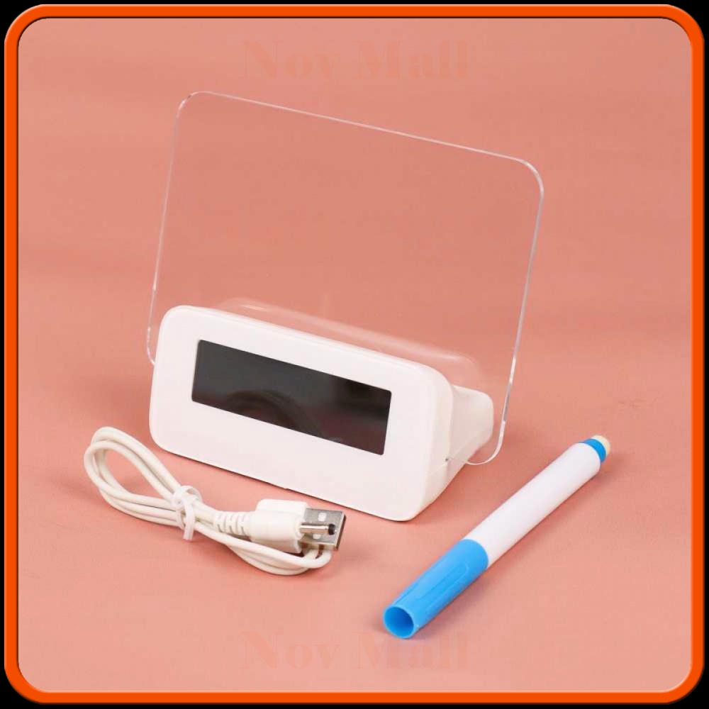 Jam LCD Display Alarm Clock with Memo Board - 003