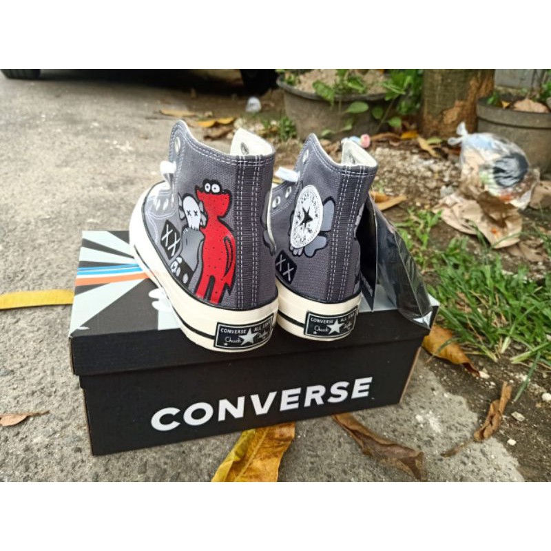 SEPATU CONVERSE HIGH 70s X KAWS GREY IMPORT Quallity Made In VIETNAM