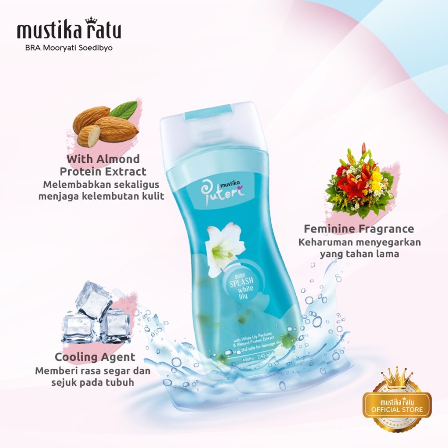 MUSTIKA PUTERI BODY SPLASH WHITE LILY 245ML