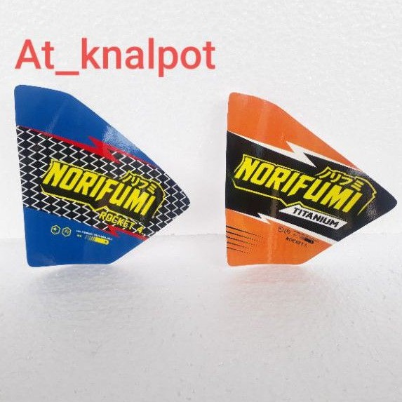 Stiker knalpot Norifumi Rocket 4 norifumi titanium