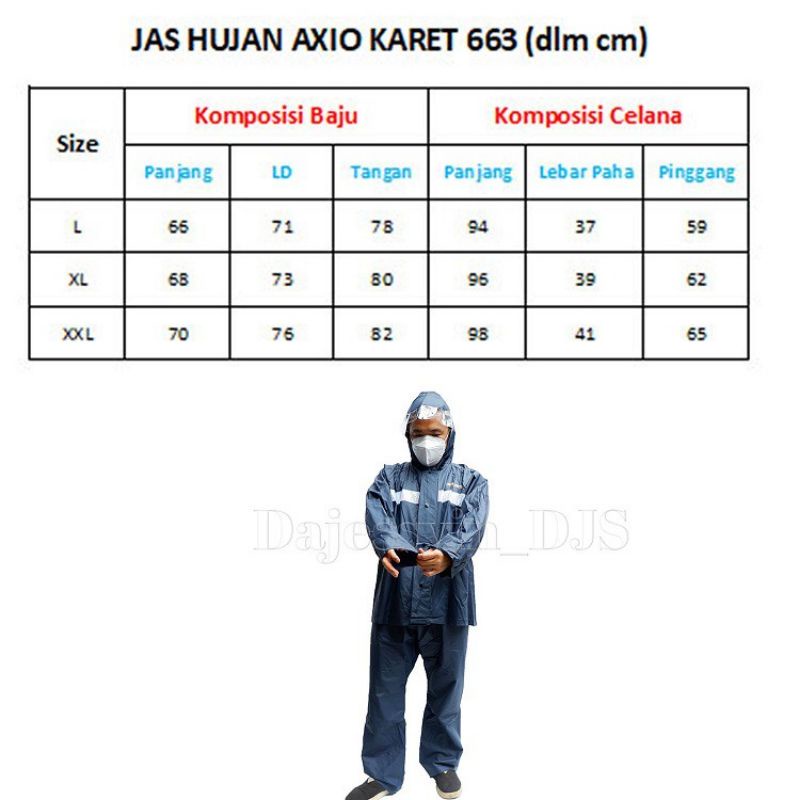 JAS HUJAN ASV KARET RUBBER GRADE A  / JAS HUJAN ASV GRADE A ORIGINAL