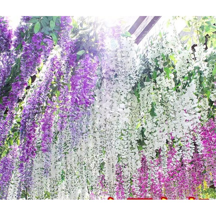 Bunga Wisteria gantung jumbo/ juntaian Wisteria jumbo /wedding/decoration/bunga plastik /party/hotel