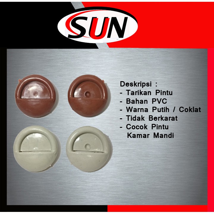 Gagang Tarikan Handle  Pintu  Plastik PVC Putih Coklat Kamar 