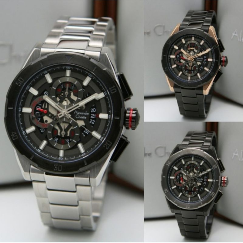 JAM TANGAN PRIA ALEXANDRE CHRISTIE  6560 AC 6560MC Ac 6560 ORIGINAL [ GARANSI RESMI 1 TAHUN ]