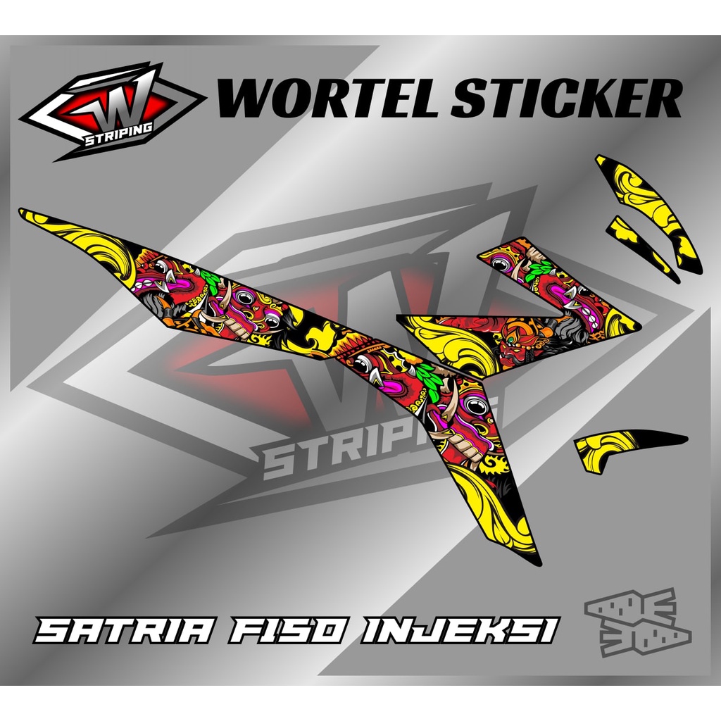 Striping Hologram Satria FU Injeksi-Stiker Decal Satria Fu 150 Injeksi Barong