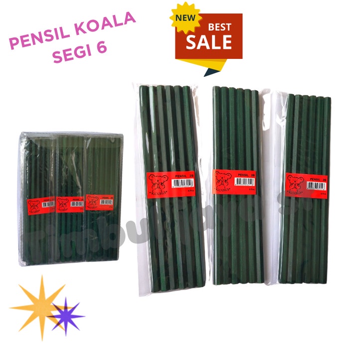 

Hadir Koala Pensil Kayu Polos 2B Pencil Isi 144 Pc Terbatas