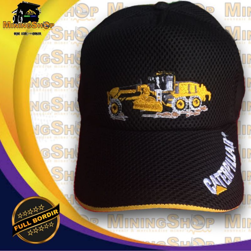 Jual Topi double mess dua lapis bordir alat tambang CAT MOTOR GRADER ...
