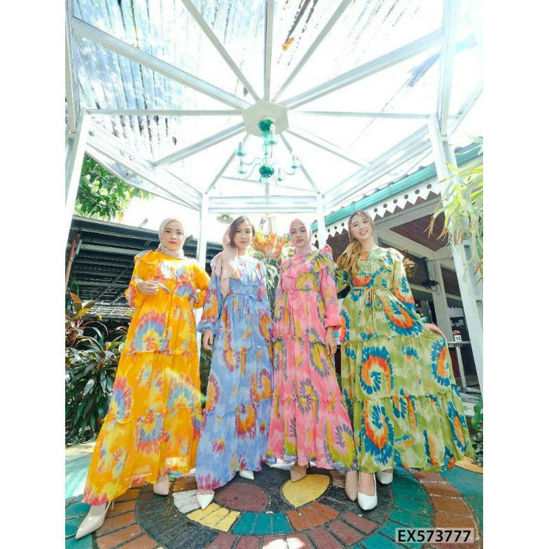 gamis terbaru extu meijiewang pelangi butik ori original