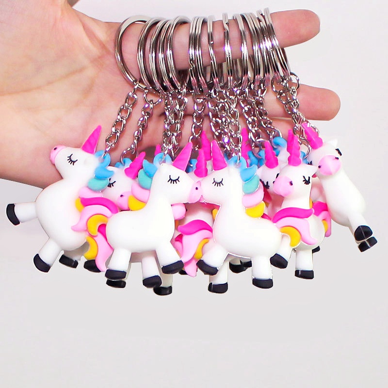 GANTUNGAN KUNCI UNICORN RAINBOW // Ganci Karakter Unicorn Rainbow Pelangi Unik Lucu | Gantungan tas | Bag Charm | Souvenir Murah | Keychain | COD
