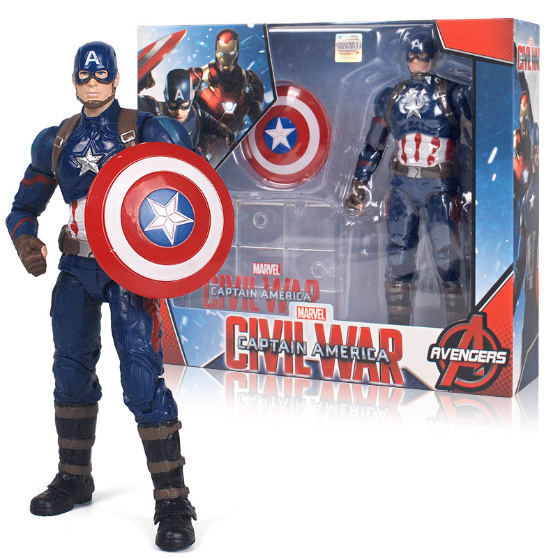 Asli 17 cm Marvel Avengers Action Figure Spider Man Hulk Captain America Thor Thanos Black Janda Hawkeye Boneka Endgame Mainan Boneka