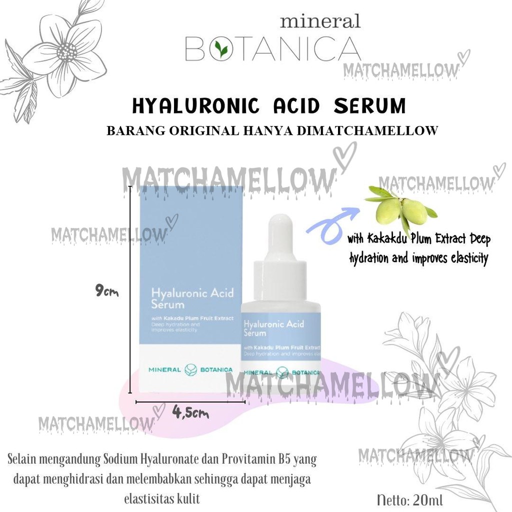 ❄️MATCHA❄️MINERAL BOTANICA SERUM - HYALURONIC ACID NIACINAMIDE SERUM BPOM