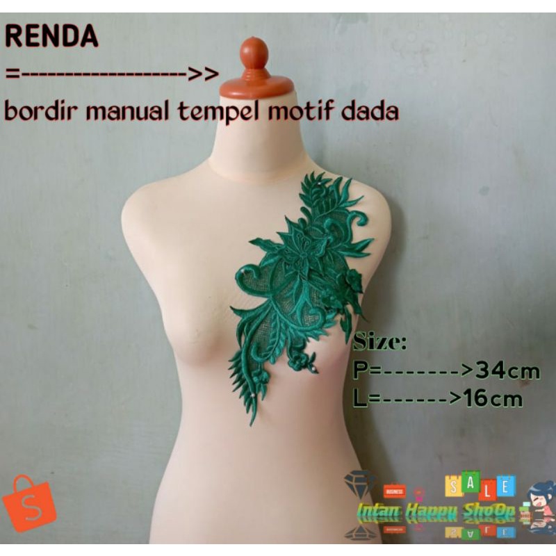 RENDA BORDIR MANUAL TEMPEL MOTIF DADA